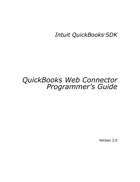 qwc|QuickBooks Web Connector Programmer’s Guide